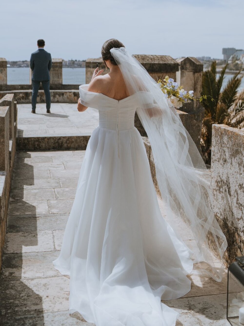 Organza veil with trim - Erica Koesler